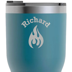 Fire RTIC Tumbler - Dark Teal - Laser Engraved - Double-Sided (Personalized)