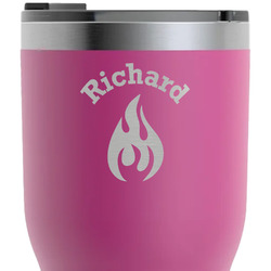 Fire RTIC Tumbler - Magenta - Laser Engraved - Double-Sided (Personalized)