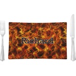 Fire Glass Rectangular Lunch / Dinner Plate (Personalized)