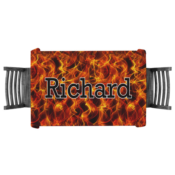 Custom Fire Tablecloth - 58"x58" (Personalized)