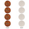 Fire Round Linen Placemats - APPROVAL Set of 4 (single sided)