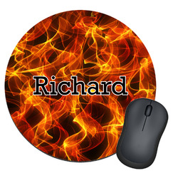Fire Round Mouse Pad (Personalized)