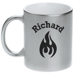 Fire Metallic Silver Mug (Personalized)