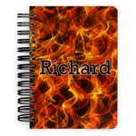 Fire Spiral Notebook - 5x7 w/ Name or Text