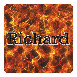 Fire Square Decal - Small (Personalized)