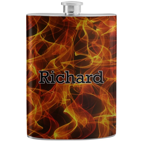 Custom Fire Stainless Steel Flask (Personalized)