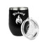 Fire Stainless Wine Tumblers - Black - Single Sided - Alt View