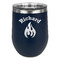 Fire Stainless Wine Tumblers - Navy - Double Sided - Front