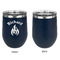 Fire Stainless Wine Tumblers - Navy - Single Sided - Approval