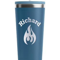Fire RTIC Everyday Tumbler with Straw - 28oz - Steel Blue - Double-Sided (Personalized)