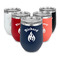 Fire Steel Wine Tumblers Multiple Colors