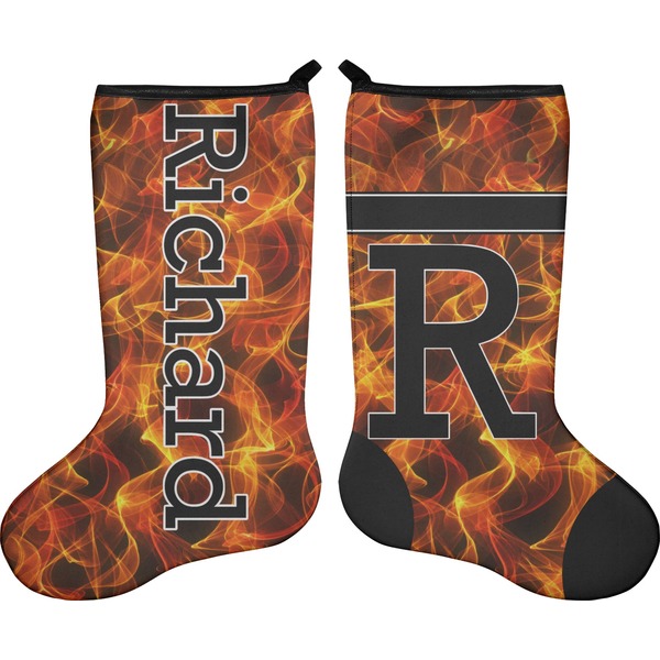 Custom Fire Holiday Stocking - Double-Sided - Neoprene (Personalized)