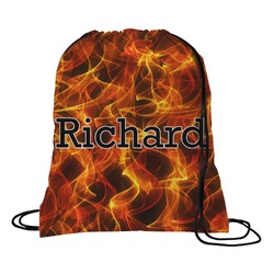 Fire Drawstring Backpack - Medium (Personalized)
