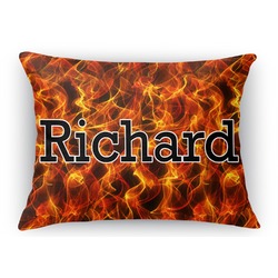 Fire Rectangular Throw Pillow Case - 12"x18" (Personalized)