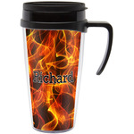 Fire Acrylic Travel Mug with Handle (Personalized)