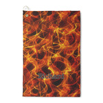 Fire Waffle Weave Golf Towel (Personalized)