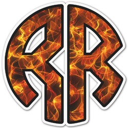 Fire Monogram Decal - Custom Sizes (Personalized)