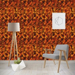 Fire Wallpaper & Surface Covering (Water Activated - Removable)