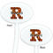 Fire White Plastic 7" Stir Stick - Double Sided - Oval - Front & Back