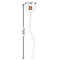 Fire White Plastic 7" Stir Stick - Oval - Dimensions