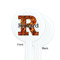 Fire White Plastic 7" Stir Stick - Single Sided - Round - Front & Back