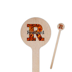 Fire 6" Round Wooden Stir Sticks - Double Sided (Personalized)
