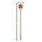 Fire Wooden 6" Stir Stick - Round - Dimensions