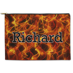 Fire Zipper Pouch - Large - 12.5"x8.5" (Personalized)