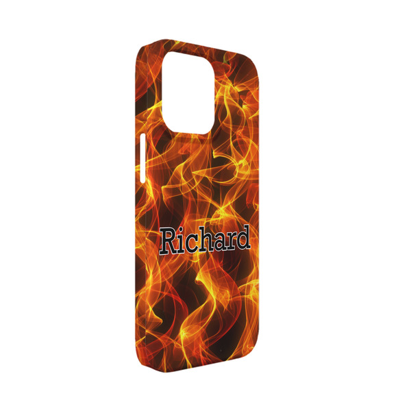 Custom Fire iPhone Case - Plastic - iPhone 13 Mini (Personalized)