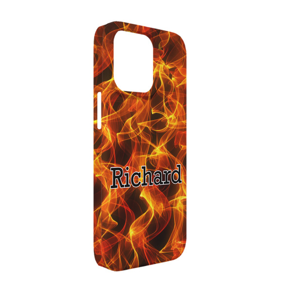 Custom Fire iPhone Case - Plastic - iPhone 13 Pro (Personalized)