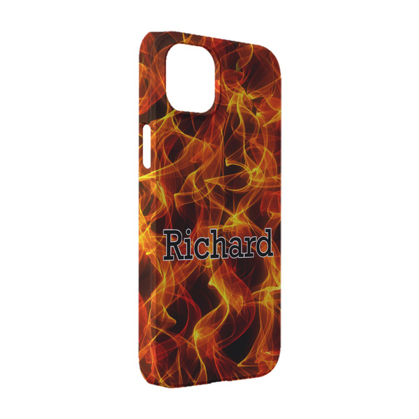 Custom Fire iPhone Case - Plastic - iPhone 14 (Personalized)