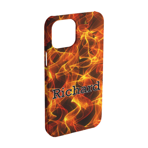 Custom Fire iPhone Case - Plastic - iPhone 15 (Personalized)