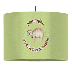 Sloth 16" Drum Pendant Lamp - Fabric (Personalized)