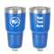 Sloth 30 oz Stainless Steel Ringneck Tumbler - Blue - Double Sided - Front & Back