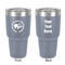 Sloth 30 oz Stainless Steel Ringneck Tumbler - Grey - Double Sided - Front & Back