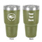 Sloth 30 oz Stainless Steel Ringneck Tumbler - Olive - Double Sided - Front & Back