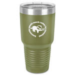 Sloth 30 oz Stainless Steel Tumbler - Olive - Single-Sided (Personalized)