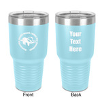 Sloth 30 oz Stainless Steel Tumbler - Teal - Double-Sided (Personalized)