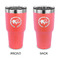 Sloth 30 oz Stainless Steel Ringneck Tumblers - Coral - Double Sided - APPROVAL