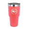 Sloth 30 oz Stainless Steel Ringneck Tumblers - Coral - FRONT