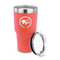 Sloth 30 oz Stainless Steel Ringneck Tumblers - Coral - LID OFF