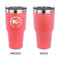 Sloth 30 oz Stainless Steel Ringneck Tumblers - Coral - Single Sided - APPROVAL