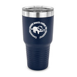 Sloth 30 oz Stainless Steel Tumbler - Navy - Single Sided (Personalized)