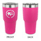 Sloth 30 oz Stainless Steel Ringneck Tumblers - Pink - Single Sided - APPROVAL