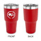 Sloth 30 oz Stainless Steel Ringneck Tumblers - Red - Single Sided - APPROVAL