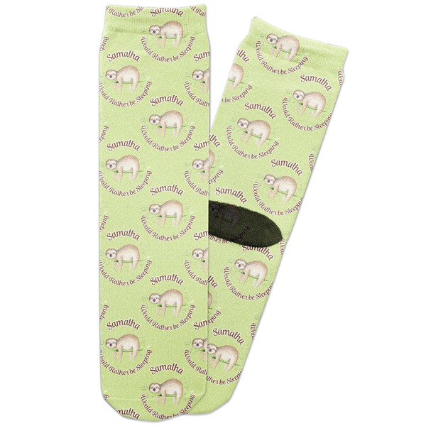 Custom Sloth Adult Crew Socks (Personalized)