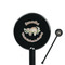 Sloth Black Plastic 5.5" Stir Stick - Round - Closeup