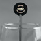 Sloth Black Plastic 5.5" Stir Stick - Round - Main