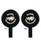 Sloth Black Plastic 7" Stir Stick - Double Sided - Round - Front & Back