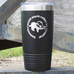 Sloth 20 oz Stainless Steel Tumbler - Black - Single Sided (Personalized)